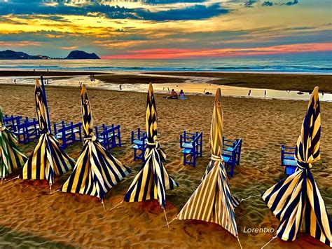 Atardecer De Hoy En La Playa De Zarautz Zoragarri Eitb