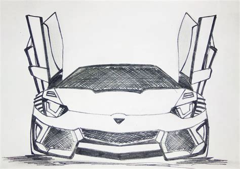 Lamborghini Aventador Sketch At Explore Collection