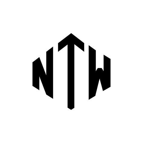Ntw Letter Logo Design With Polygon Shape Ntw Polygon And Cube Shape
