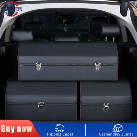 Size Car Trunk Storage Box High Grade Leather Material Foldable