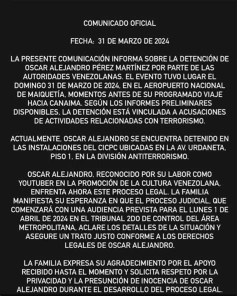 Quién es Oscar Alejandro el youtuber arrestado por terrorismo en