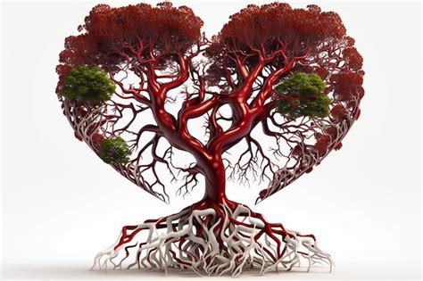 Premium Photo A Heart Shaped Tree With The Roots Forming A Heart Shape