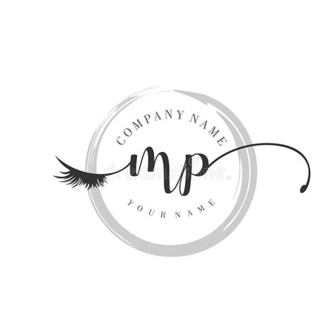 Logo Mp Iniziale Calligrafia Bellezza Salone Moda Moderno Monogramma Di