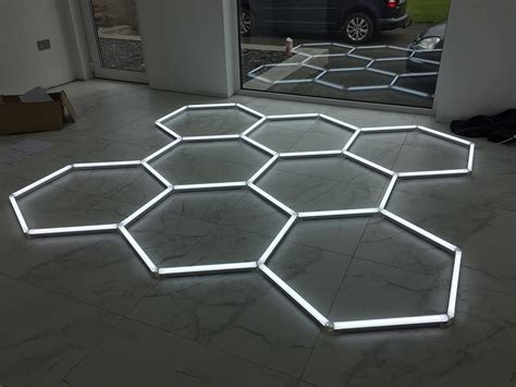 Diy Plug In Hexagonal Led Ceiling Detailing Lights Kl L300b Sw Silver