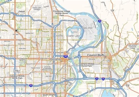 Eppley Airfield Airport Map Nebraska