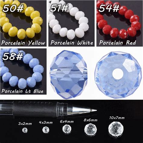 Mm Mm Mm Mm Mm Mm Roundelle Faceted Crystal Glass Pure Color