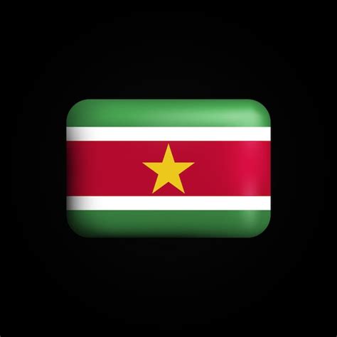 Icono D De La Bandera De Surinam Bandera Nacional De Surinam Vector