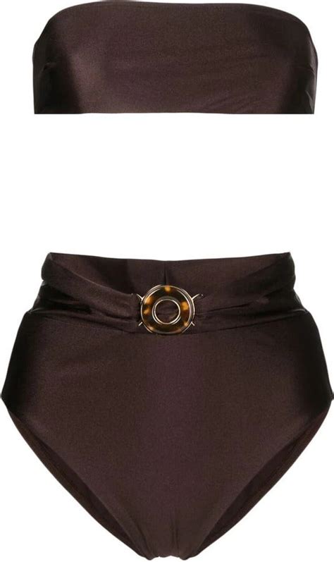 Zimmermann Tiggy Circle Link Bikini Chocolate ShopStyle Two Piece Swimsuits