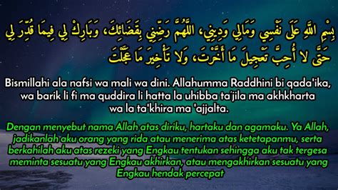 Doa Ketika Rezeki Sedang Seret Agar Lancar Dan Berkah Bismillahi Ala