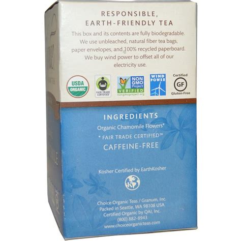 Choice Organic Teas Chamomile 16 Tea Bags