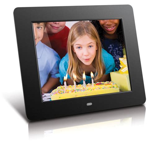 Aluratek 8" Digital Photo Frame with 4GB Memory ADMPF108F B&H