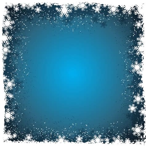 Fondo Invernal Con Copos De Nieve En Los Bordes Vector Gratis