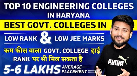 Top 10 Best Engineering Colleges In Haryana Placements Fees Govt