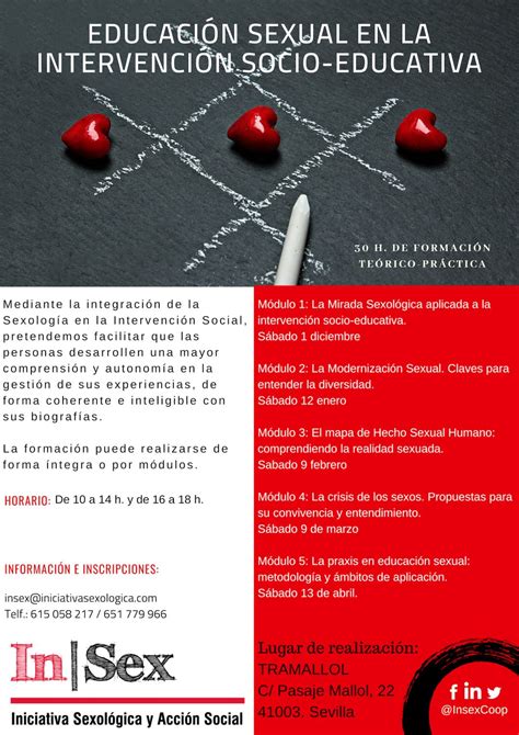 Curso De EducaciÓn Sexual En La IntervenciÓn Socio Educativa In Sex