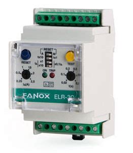 Relé de proteção de fuga à terra ELR 3C FANOX ELECTRONIC para