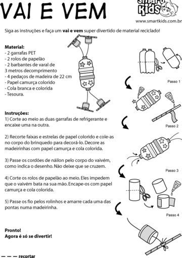 Passa A Passo Para Montar O Brinquedo Vai E Vem Garrafa Pet