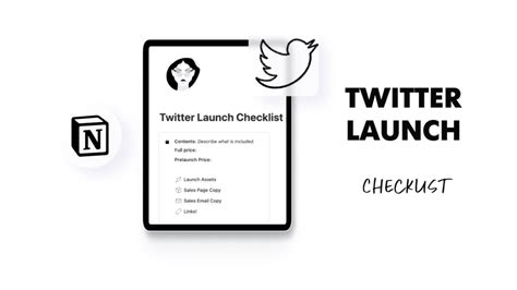 Twitter Launch Checklist Notionland Template Gallery