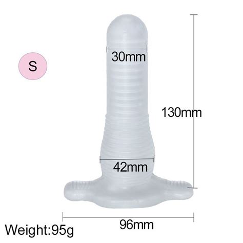 Transparent Posterior Hollow Anal Plug Sq Chastitygo
