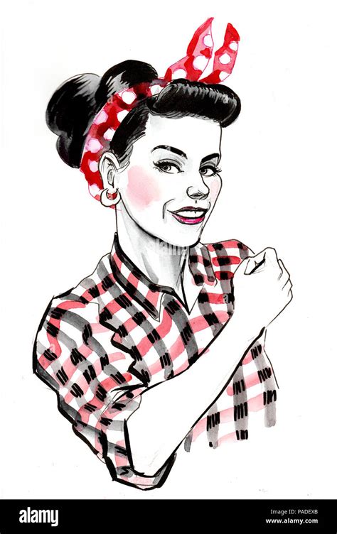 Vintage Pin Up Girl Illustration Hi Res Stock Photography And Images