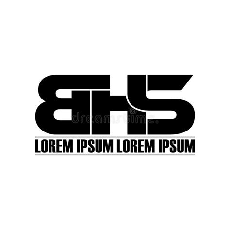 Letter Bhs Simple Monogram Logo Icon Design Stock Vector