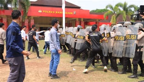 Hadapi Pemilu Polres Banyuasin Rutinkan Latihan Dalmas