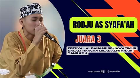 Rodju As Syafaah Juara 3 Fesban Milad Alfu Khair Ke 4 2022 Youtube