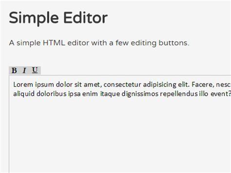 Basic WYSIWYG Text Editor For JQuery WYSIWYG JS Free JQuery Plugins