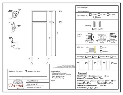 Transom Frame Modeltf