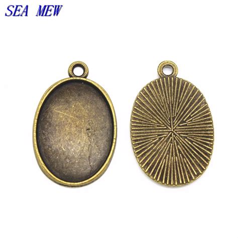 Aliexpress Buy SEA MEW 50PCS 18 13MM Oval Cabochon Base Antique