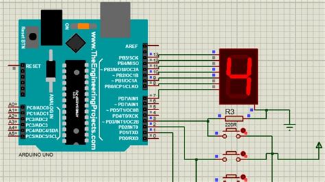 Arduino Tutorial How To Make A Counter Using Seven Segment Display By The Arduino With Push