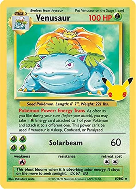 Pokémon Celebrations Venusaur 25 aniversario Holo Rare Reprint de 1995