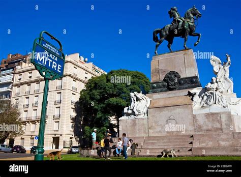 Argentina Buenos Aires The Bartolome Mitre Monument In Recoleta Area