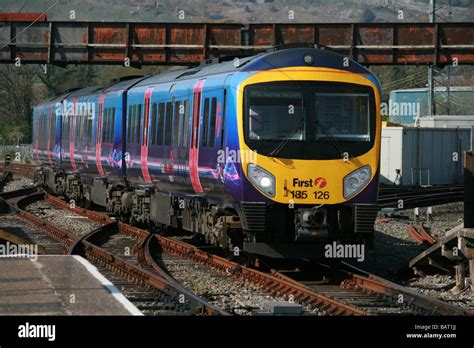 Class 185 Diesel Multiple Unit Entering Carnforth Station With A Train To Manchester Airport