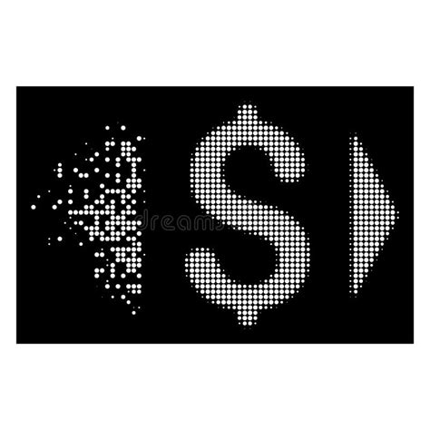 Bright Sparkle Pixel Halftone Regulate Price Icon Stock Vector