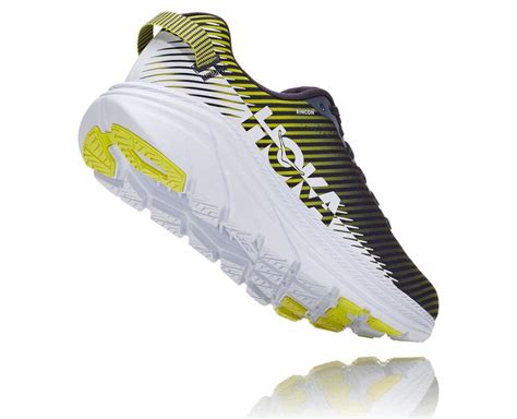 Hoka One Rincon 2 Mens 105 Odyssey Grey Yellow Running Shoes