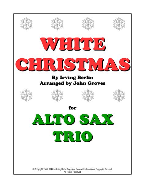 White Christmas Arr John Groves Sheet Music Dave Koz And Kelly Sweet