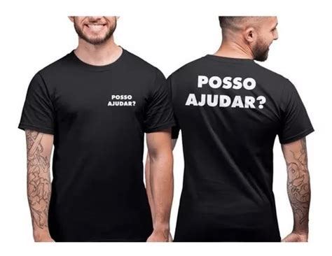 Camiseta Camisa Posso Ajudar Uniforme Trabalho Loja Algodão