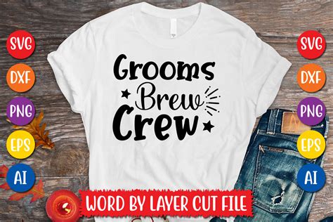 Grooms Brew Crew Svg Design Graphic By Megasvgart · Creative Fabrica