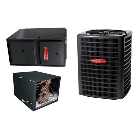 Goodman Gsx140241 14 Seer 2 Ton Complete Split Horizontal Ac System With New 9 Speed Furnace