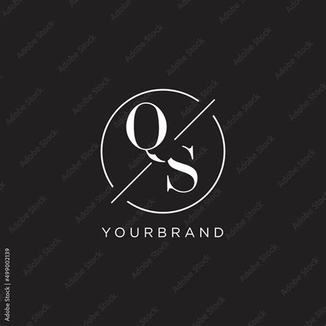 Vetor De Letter Qs Logo With Simple Circle Line Creative Look Monogram