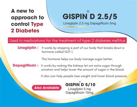 Linagliptin 5mg Dapagliflozin 10mg Tablet Gispin D 510