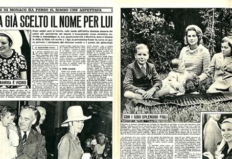 COUPURE DE PRESSE Clipping 1966 Grace Rainier 2 Pages1 2 Italien In