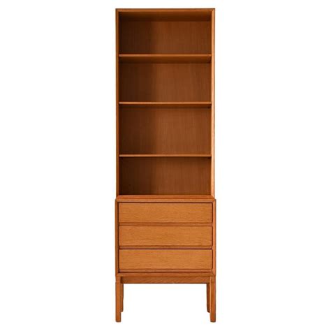 Oak bookcase with drawers For Sale at 1stDibs