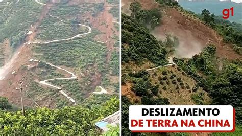 VÍDEO montanha desmancha e destrói estrada em deslizamento de terra