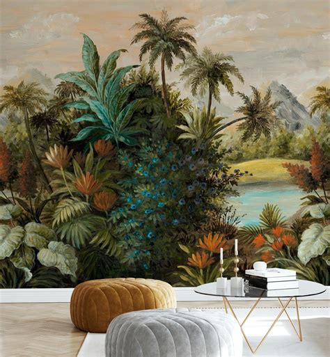 Botanical Trees Forest Wallpaper Wall Mural