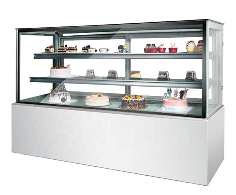 Stainless Steel Pastry Cake Showcase Fridge Display Cooler Cake Glass