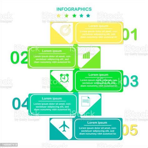 Business Process Graph Step To Success Diagram And Chart Illustration Infographic Vector Stock