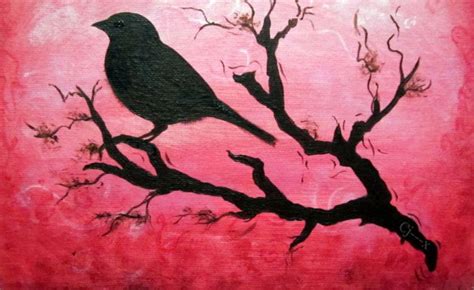 Bird Silhouette Painting at PaintingValley.com | Explore collection of ...