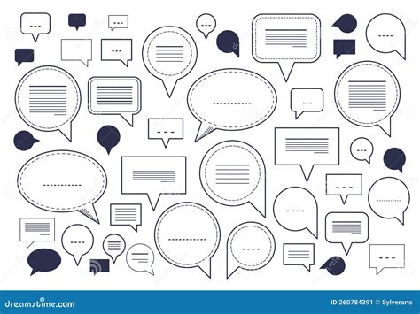 A Lot Of Diversity Speech Bubbles Vector Set Different Dialog Signs