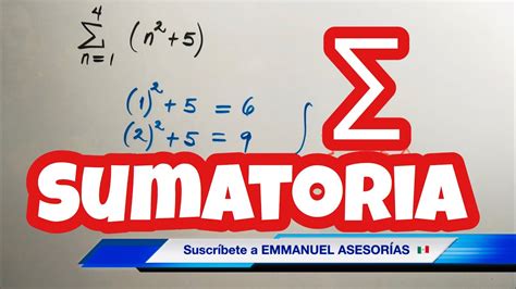 Sumatorias NotaciÓn Sigma Paso A Paso Youtube